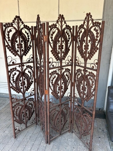 ラダン　衝立 間仕切り パーテーション 折り畳み アジアンテイスト バリ風 自然素材