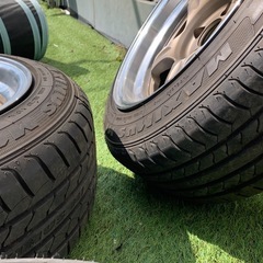 PCD100-4穴   8J タイヤ付き ホイール 15インチ ブロンズの画像
