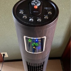 タワーファン　　スリム型扇風機　　　　　　木目調ダークブラウンの画像