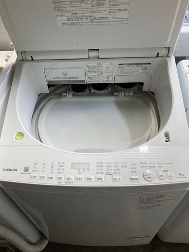 東芝　乾燥機付き　全自動洗濯機　2018年式　9kg