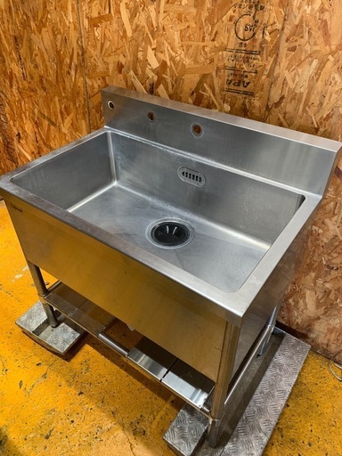 a(7348) フジマック ステンレス1槽シンク W900D600H850 BG150 業務用シンク 飲食店 流し台 厨房 直接お引き取りも大歓迎 大阪