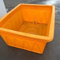 農業用 プラスチック 水槽 K-500 500L 水漏れ無し　現状　W1050 D1260 H600 中古品　③の画像
