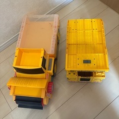 トミカワールド　デカトミカ　おかたづけローダー　ダンプの画像