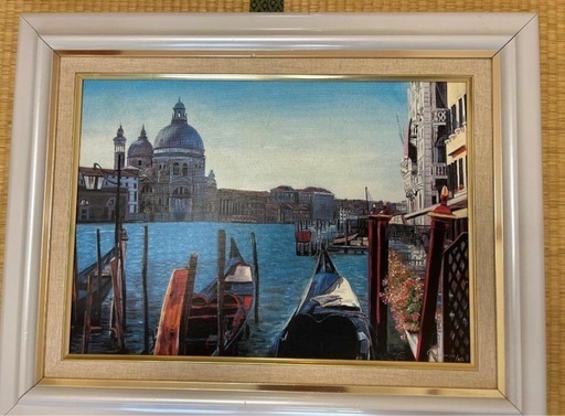 【引取限定】【絵画】アールグラージュ 絵 ピースマン中野 作 ベニス 173/250限定品