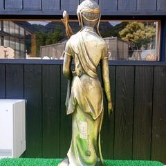 ブロンズ製観音仏像 鏨切銘（高村光雲） 高約58cmの画像