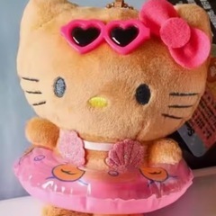 新品　ガングロキティ　浮き輪　キーホルダーの画像