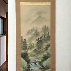 金子春雪　青緑山水　