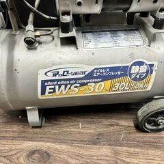 【中古】シンセイ EWS-30 常圧コンプレッサ 最高使用圧力0.78Mpa 吐出量15/85Lmin 再起動圧力0.59Mpa の画像