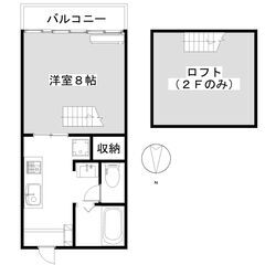 ★1K・26.49㎡・家賃3.5万円から★フリーレント3か月付き★ウインド12　　2F  − 群馬県