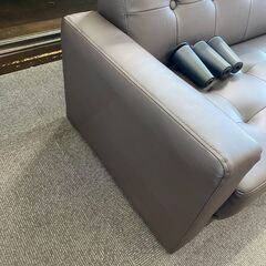 コメリ レザー調 ソファー Athena Life 濃茶 ブラウン 2人掛け 足付き 家具 2の画像