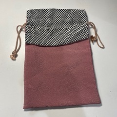 未使用　縮緬　巾着袋　和装の画像