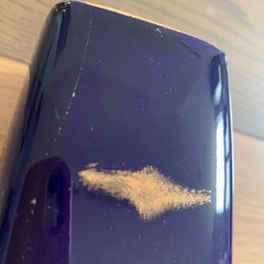 花びん　藍色　鳥柄　の画像