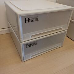 Fitsクローゼット用収納ケース2個