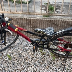 24インチ　自転車　赤色　子供用？