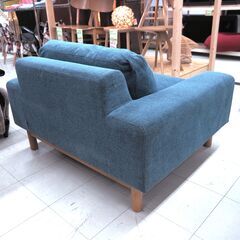 1人掛けソファ　SIEVE　bulge sofa　ブルー　リユース品　値下げしました！　価格　16,500円の画像