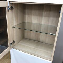 ★リユースのサカイ春日部店★KJ10629 IKEA　BESTAシリーズ 収納棚 ホワイト/ナチュラル H193×W60×D41 クリーニング済みの画像
