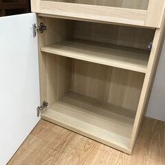 ★リユースのサカイ春日部店★KJ10629 IKEA　BESTAシリーズ 収納棚 ホワイト/ナチュラル H193×W60×D41 クリーニング済みの画像