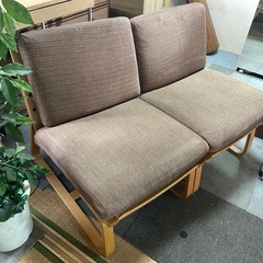二人がけソファ　木枠　