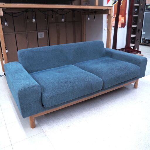 2人掛けソファ　SIEVE　bulge sofa　ブルー　リユース品　価格　38,500円
