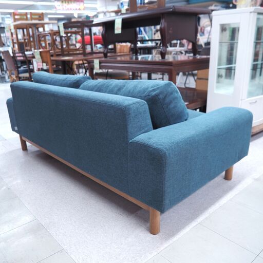 2人掛けソファ　SIEVE　bulge sofa　ブルー　リユース品　価格　38,500円