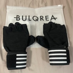 BULQREA トレーニンググローブ　パワーグリップ　XLサイズ　黒×白　筋トレ　トレーニングの画像