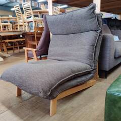 【愛品倶楽部柏店】無印良品 ハイバックリクライニングソファ 1人掛け 1シーター ポリエステル平織 幅70cmの画像