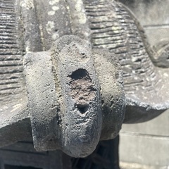 石灯篭の欠け修復