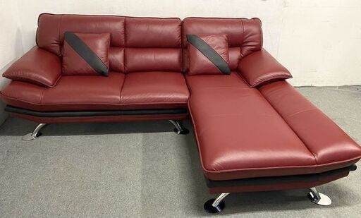 ニトリ 本革カウチソファ L字 中古