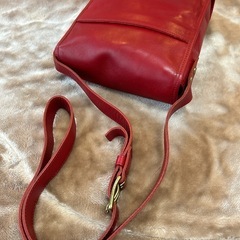 ソメスサドルワンショルダーバッグワンショルダーバック肩掛けバッグたすき掛けカバン レザー牛革本革 斜め掛け鞄レディースメンズ赤色系の画像