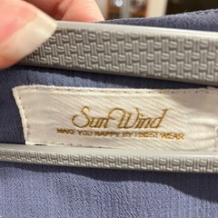 ☆値下げ☆W2506-687  SUN WIND 薄手ジャケット ブルーカラー  しわあり サイズ不明の画像