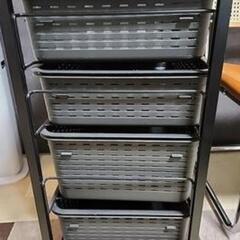 CLOOBE 4段衣類収納ケース グレーの画像