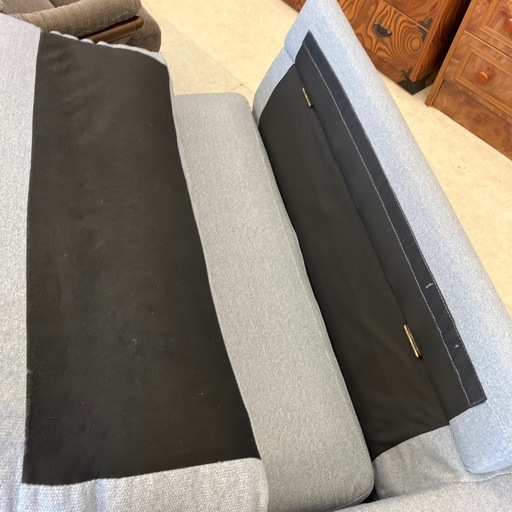 M2506-346 ソファーベッド サックスブルー 中古美品