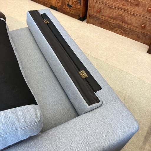 M2506-346 ソファーベッド サックスブルー 中古美品