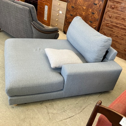 M2506-346 ソファーベッド サックスブルー 中古美品