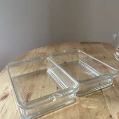 Pyrex（パイレックス）耐熱ガラス製スタックボックス　2個セット　おしゃれの画像