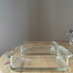 Pyrex（パイレックス）耐熱ガラス製スタックボックス　2個セット　おしゃれの画像