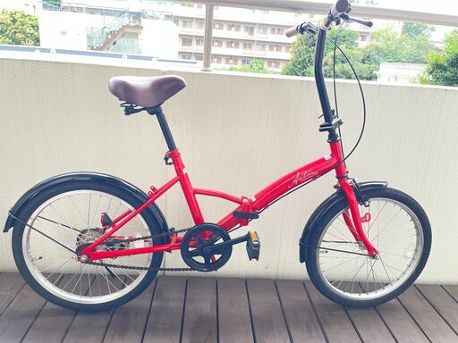 TRADEA axton折畳み自転車20インチ red 変速無し 引取専用