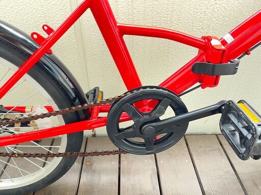驚きの価格 TRADEAaxton折畳み自転車20インチ red変速無し引取専用 自転車本体