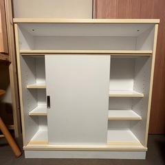 カウンター下　収納棚の画像