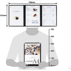 メニューブック 6ページ A4 おしながき お品書き メニュー表 ファイルの画像