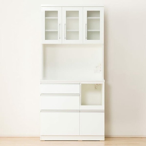 ◎【安曇野市受渡】ほぼ未使用キッチンボート ニトリレジューム 90TG-H WH/90TL-RWH