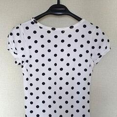 水玉 フレンチ袖Tシャツの画像