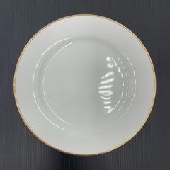 【中古美品】MARUKA China/マルカチャイナ 白いお皿 シンプル 金縁 10枚 食器 食卓の画像