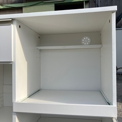 【美品】食器棚　白　ホワイト　収納家具　キッチン家具【横75奥39.5高118.4】の画像
