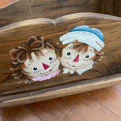 🌟取引中🌟🤡カントリー風　木製　新聞　雑誌入れ　収納ケースなどに📚