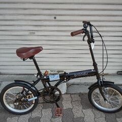 Grandir[グランディール]16吋 折り畳み自転車 シングル...
