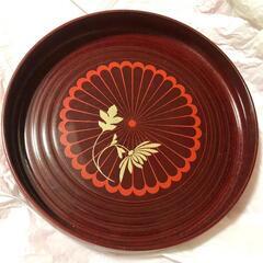 希少品 菊の御紋入り 皇居勤労奉仕記念丸盆 W お盆 の画像