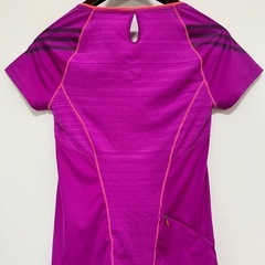 adidas CLIMALITE ランニング Tシャツ S 紫の画像