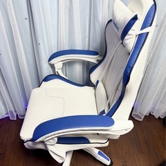 ゲーミングチェア　NewBoy  青白の画像