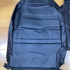 
軽トラ スーパーキャリー　レザーシートカバー　赤ステッチの画像